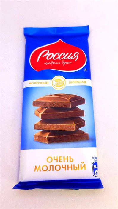 Молочный шоколад "Россия" Молочный 82 гр. 22 шт. уп. 02203