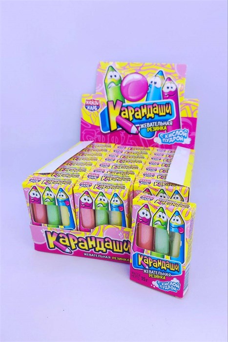 Жевательная резинка "Карандаши" 15гр*24шт* 00100