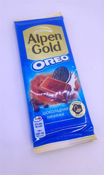 Плиточный шоколад "Alpen Gold" Oreo 80 гр. 19 шт. уп. 02684