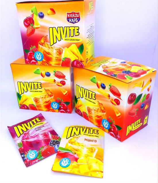 Растворимый напиток "Invite" Вишня - Кола 12 гр. 24 шт. уп. 02606