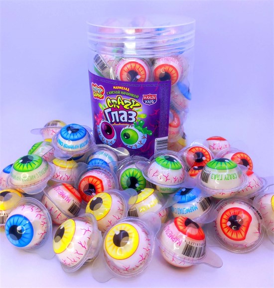 Мармелад "Crazy Глаз" с кислой начинкой 10 гр. 30 шт. уп 00781