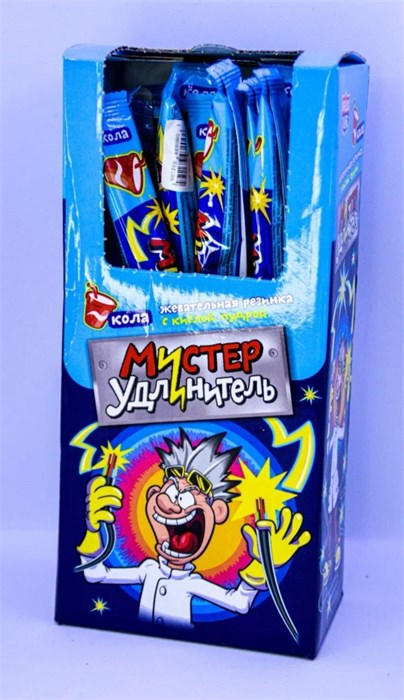 Жевательная резинка с кислой пудрой "Мистер удлинитель" со вкусом колы 18 гр. 30 шт. уп. 00250