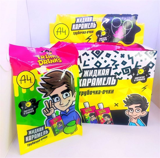 ВЛАД А4 TRINKS DRINKS Жидкая конфета с "очками" 70 гр. 12 шт. уп. 02786