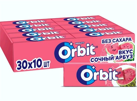 Жевательная резинка "Orbit Сочный арбуз" 30 шт. 13.6гр 00951