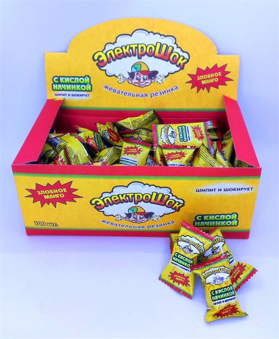Жевательная резинка "Электрошок" 3.5 гр. 100 шт. уп. 00187