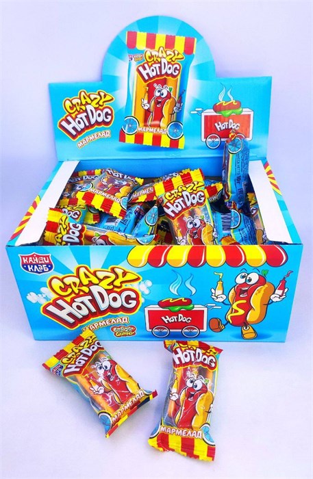 Мармелад "Crazy HOT DOG" 10 гр. 48 шт. уп. 02340