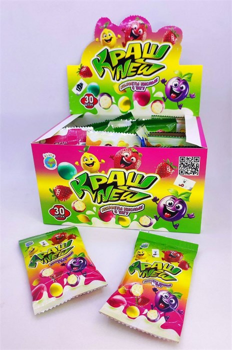 Кислая карамель с тату "КРАШ NEW" 10 гр. 30 шт. уп. 02650
