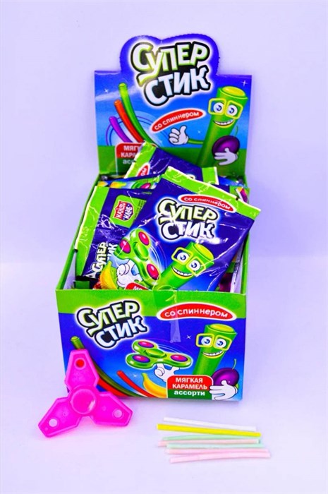 Мягкая карамель "Супер стик со спиннером" 5 гр. 30 шт. уп 00584