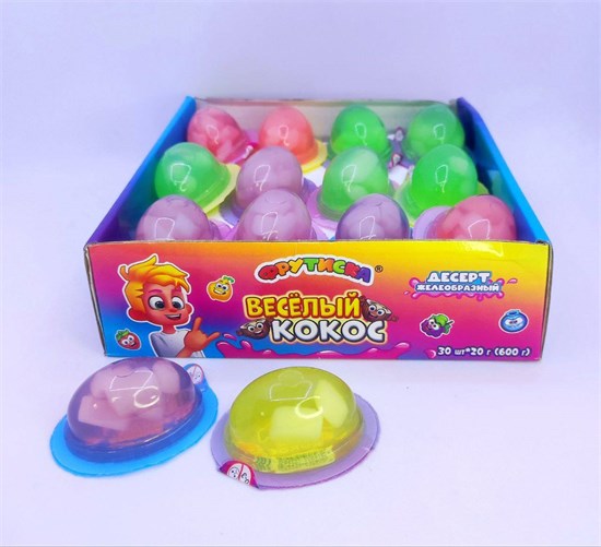 Десерт желеобразный  Фрутиска®(Веселый Кокос) 20 гр. 30 шт. уп. 02656