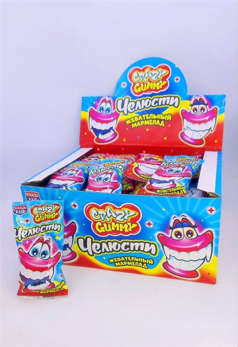 Жевательный мармелад «Crazy Gummy Челюсти» 10 гр. 48 шт. уп. 02666