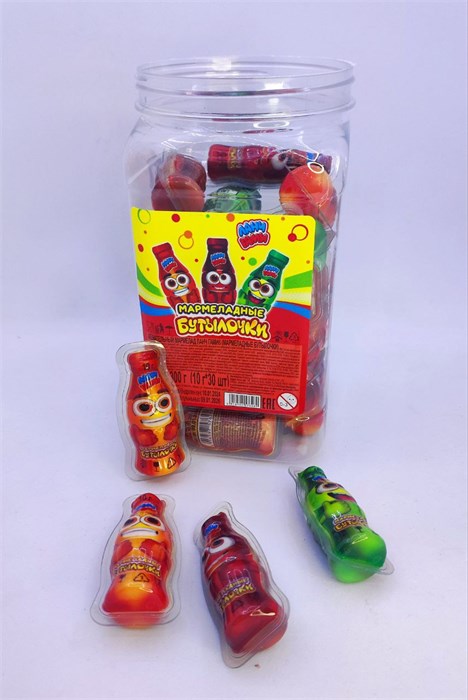 Жевательный мармелад ЛанчГами®(Мармеладные бутылочки), 10 гр. 30 шт. уп. 02751