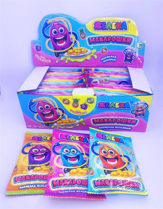 Желейный мармелад Желеха "Макарошки" 25 гр. 30 шт. уп. 02476