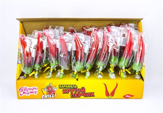 Карамель на палочке "Крутой перец" ассорти 15 гр. 30 шт. уп. 00729