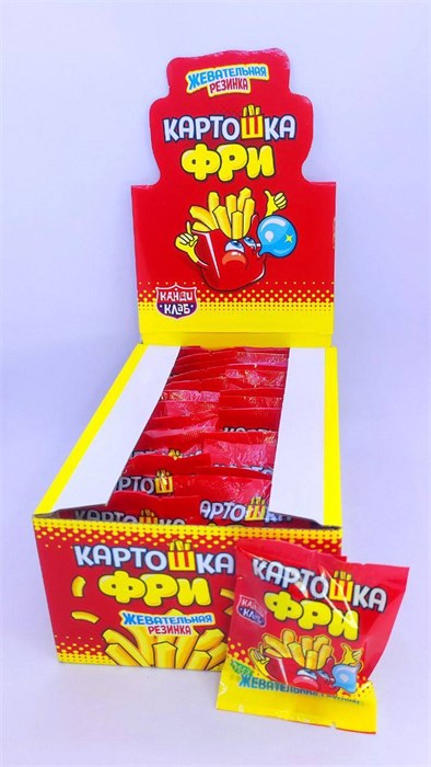 Жевательная резинка "Картошка фри" 15 гр. 24 шт. уп. 01864