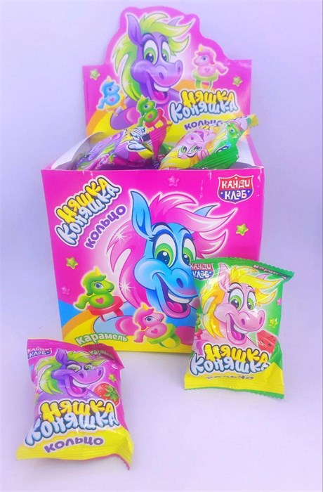 Карамель "Няшка Коняшка кольцо" ассорти 10 гр. 30 шт. уп. 02691