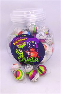 Жевательная резинка с кислой начинкой «Дуй пузырь! ШАРИКИ ГЛАЗА» 10 гр. 50 шт. уп. 02868