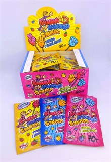 Карамель леденцовая с кислой пудрой «Камень-ножницы-бумага» 10 гр. 30 шт. уп. 02858