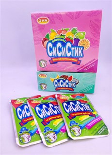 Мягкая конфета «СИ СИ СТИК»TM» с тату микс, персик, ананас, личи 5 гр. 24 шт. уп. (ЗВН) 02733